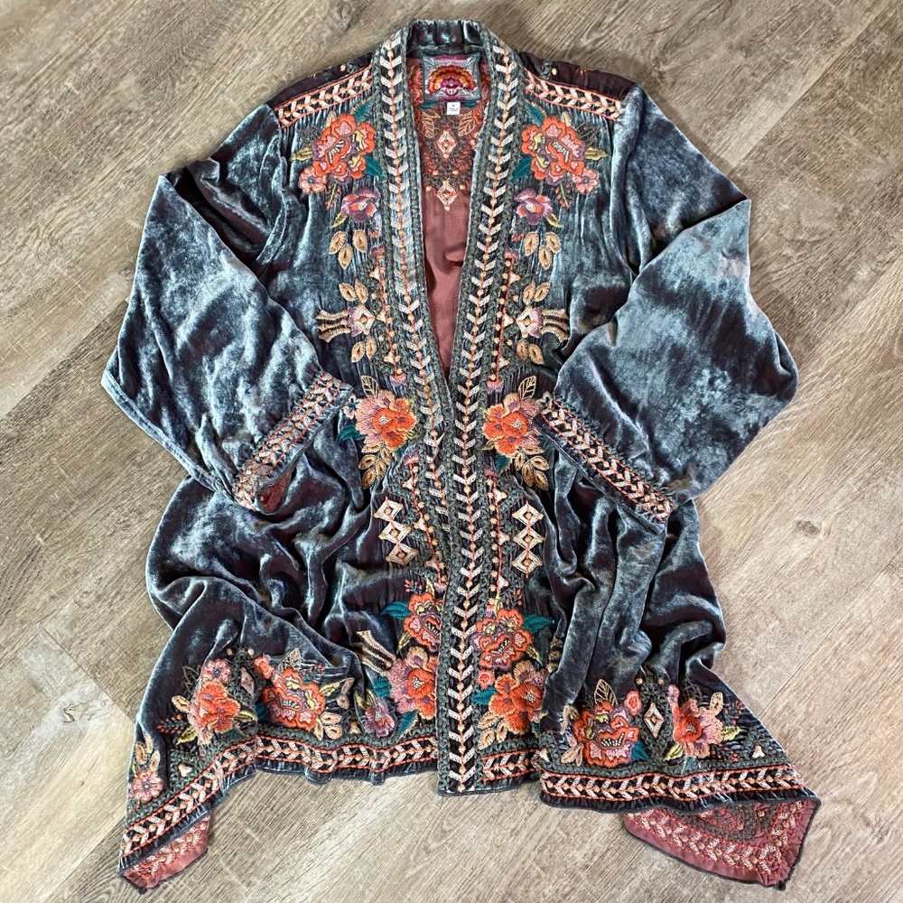JOHNNY. WAS Velvet kimono, M